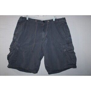 Vintage Gap Khakis Shorts Mens Size XL Blue Loose Fit Cargo Drawstring Waist